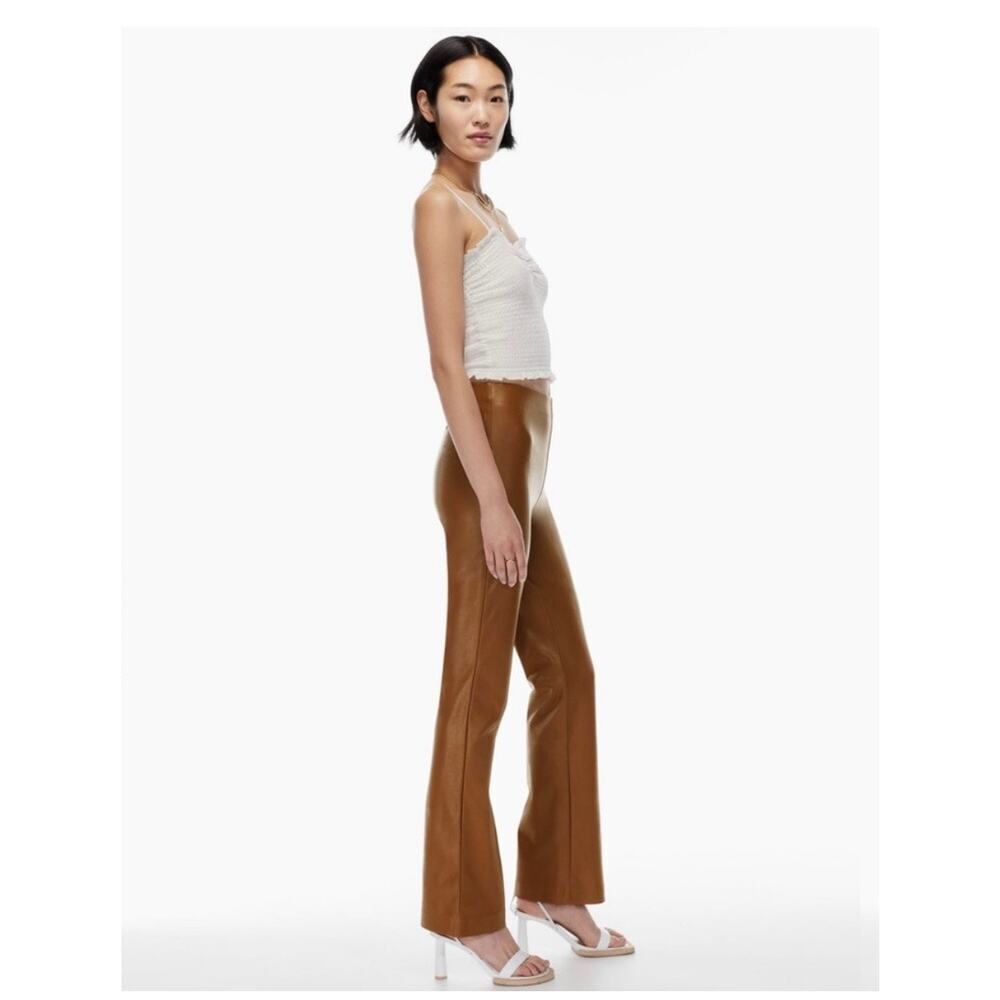 Aritzia Wilfred Elaine Flared High-Rise Vegan Leather Pants